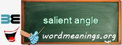 WordMeaning blackboard for salient angle